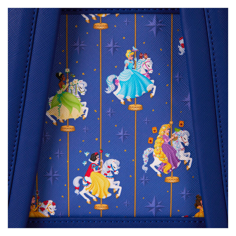 👑 Loungefly Disney – Sac à Dos Princess Carrousel 26 cm