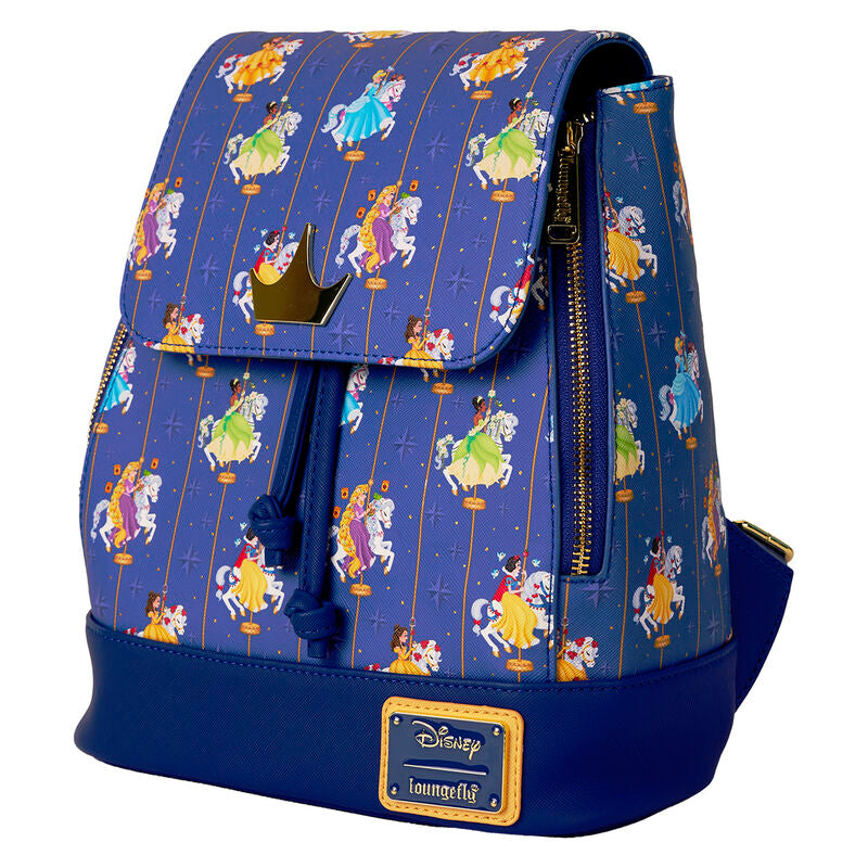 👑 Loungefly Disney – Sac à Dos Princess Carrousel 26 cm