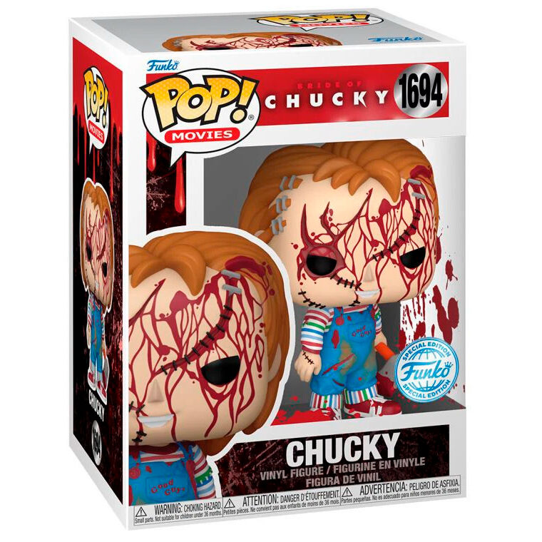 💀🎀 Figurine Funko POP La Fiancée de Chucky – Exclusivité Chucky – 9 cm