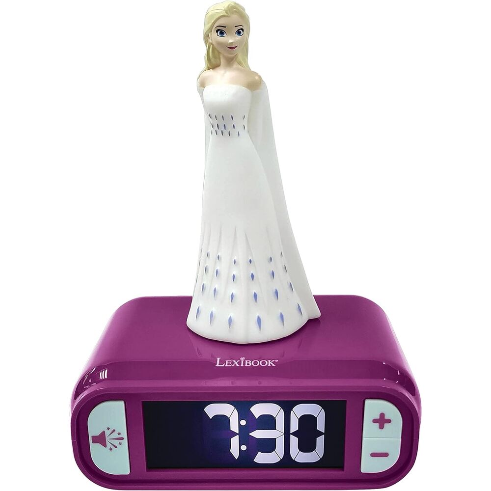 ❄️⏰ Réveil numérique veilleuse – Elsa – La Reine des Neiges – Dès 3 ans
