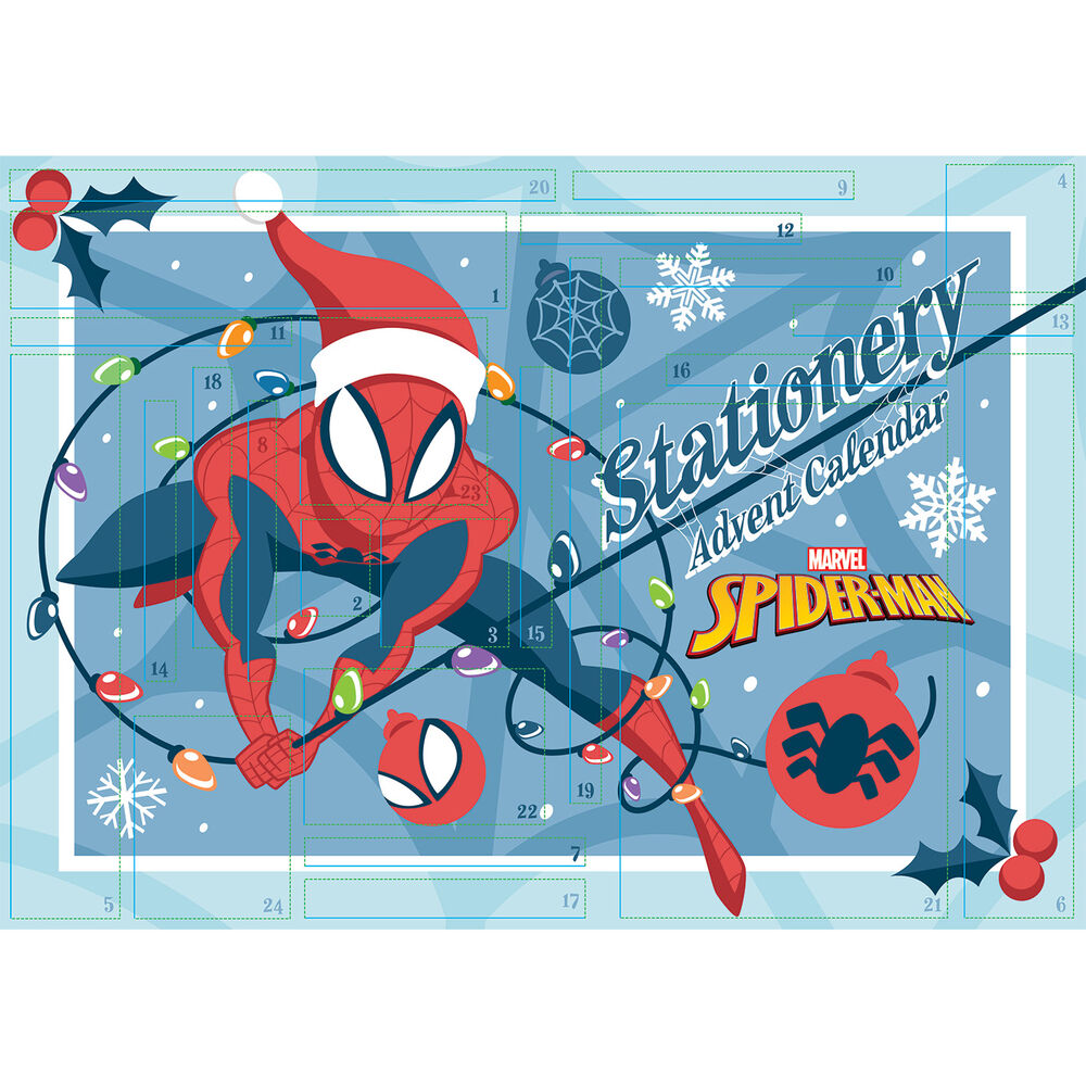 🕷️ Calendrier de l’Avent Marvel Spider-Man – 24 Jours de Papeterie Super-Héroïque 💥