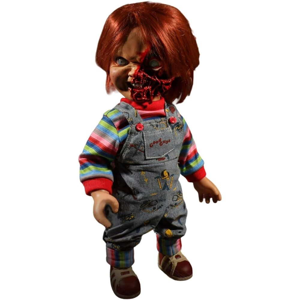 💀🔪 Figurine parlante Chucky – La poupée tueuse – 3 visages – 38 cm (anglais)