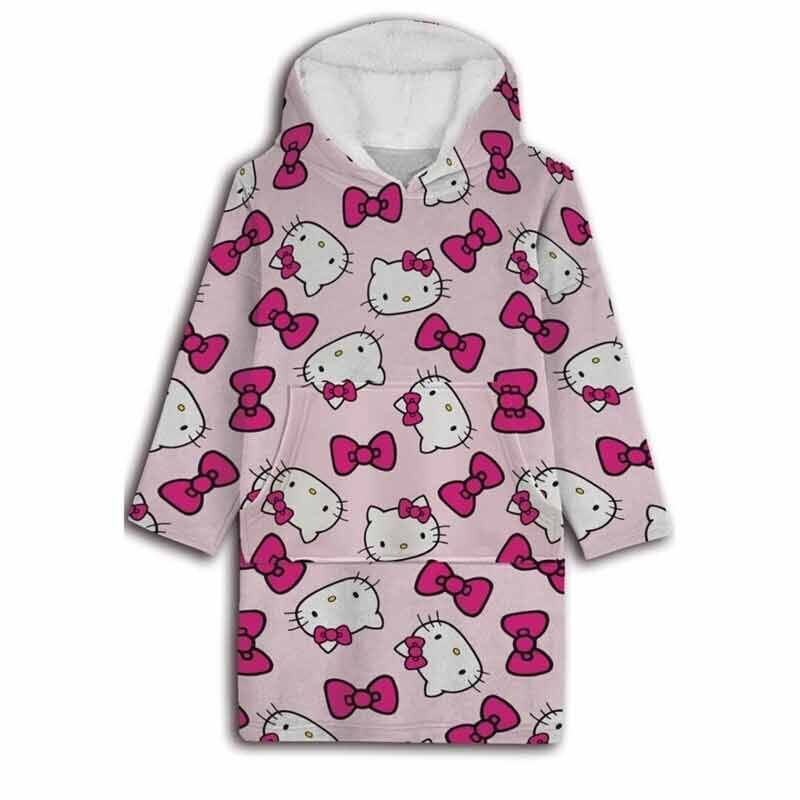 🐱💖 Précommande – Poncho Hello Kitty – Adulte, grande taille