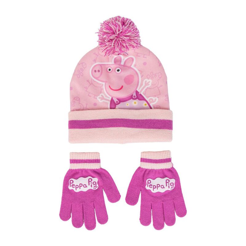 🐷🧤 Ensemble Hiver Peppa Pig – Chapeau & Gants