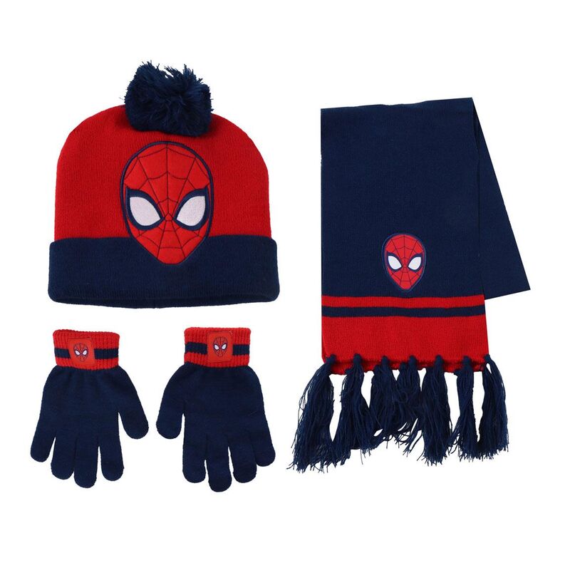 🕷️🧤 Ensemble Hiver Spider-Man – Chapeau, Gants & Cache-cou