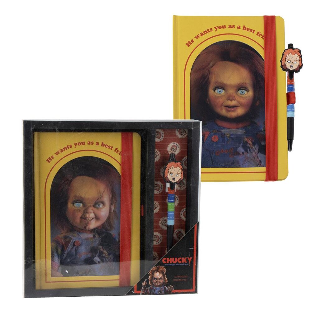 ✏️💀 Ensemble de papeterie Chucky – La poupée du diable