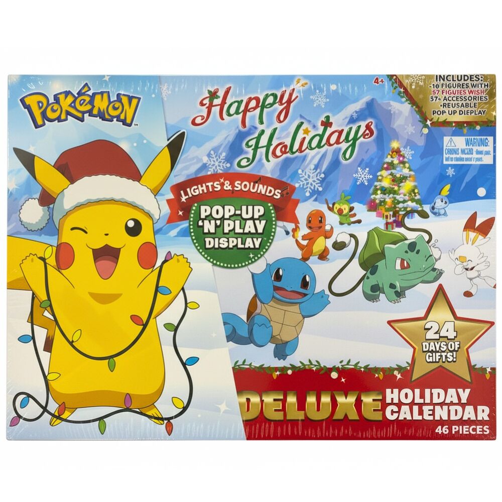 ⚡ Calendrier de l’Avent Pokémon Deluxe – Lumières & Son 🎁