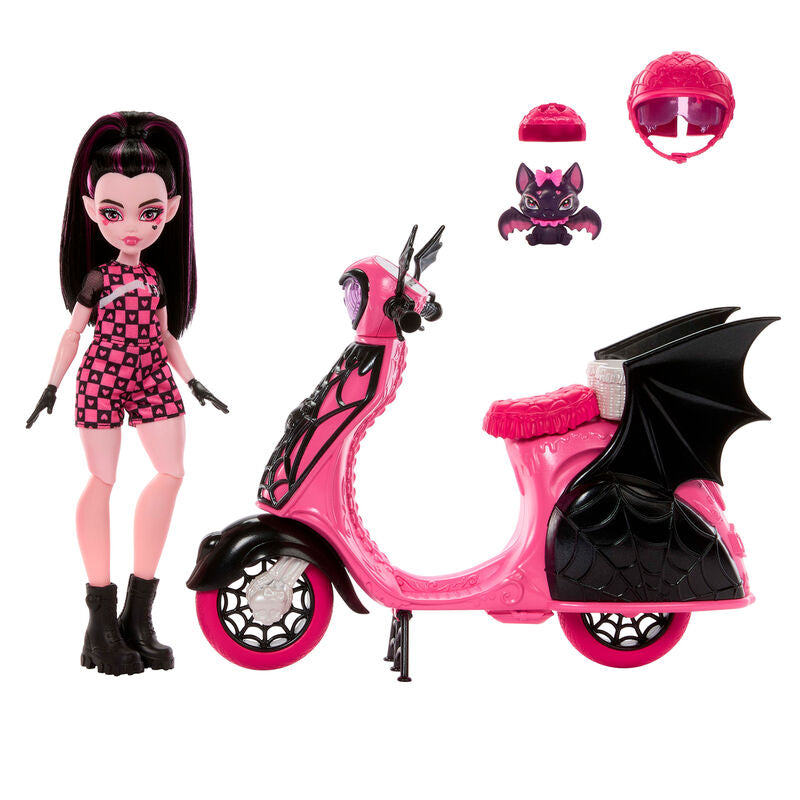 🛵 Monster High Draculaura + Scooter – Virée Glamour & Ghoulish 💜