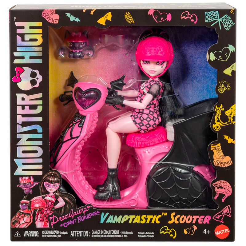 🛵 Monster High Draculaura + Scooter – Virée Glamour & Ghoulish 💜