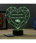 💎❤️ Lampe Illusion 3D Cœur Diamant