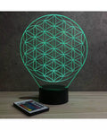 🌼✨ Lampe Illusion 3D Fleur de Vie