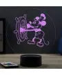 🎩✨ Lampe Illusion 3D Mickey Steamboat Willie