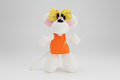 🐭🧡✨ Peluche Diddlina en robe orange – 30 cm