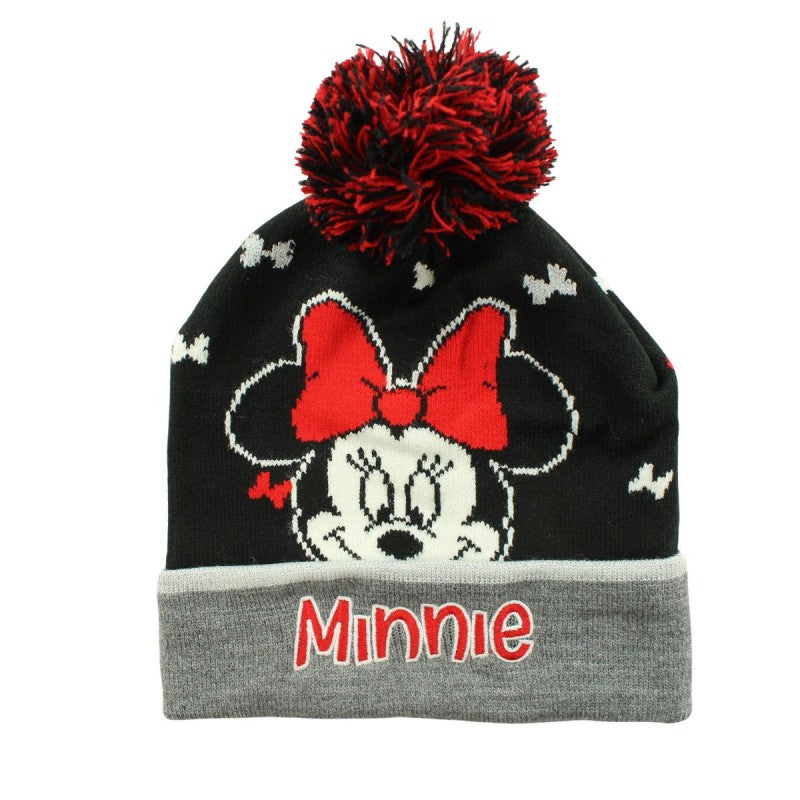 ❄️🎀 Bonnet avec pompon Disney Minnie – 100 % Acrylique