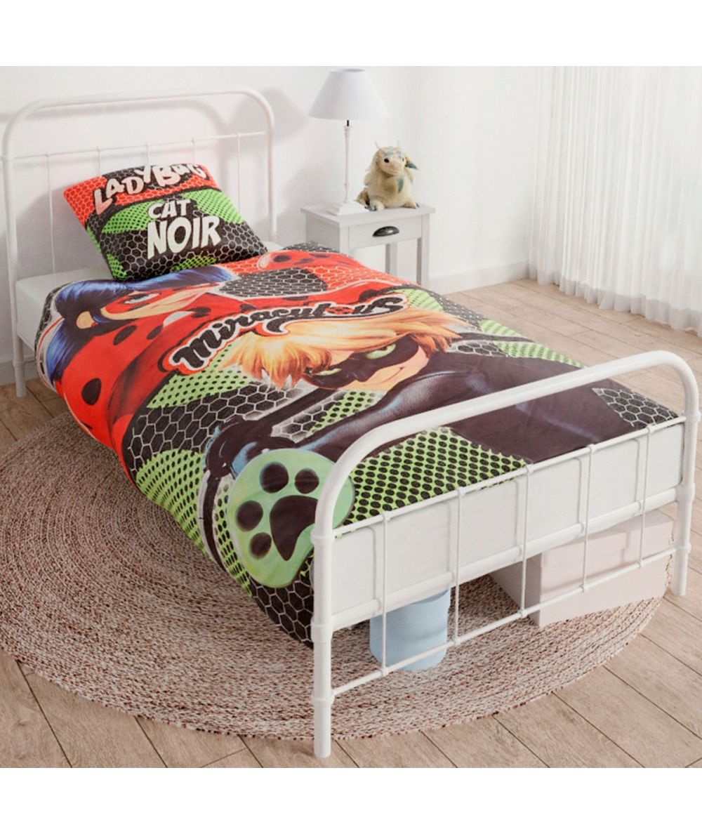 🐞✨ Set Miraculous Ladybug – Housse de couette + Taie d’oreiller – TU