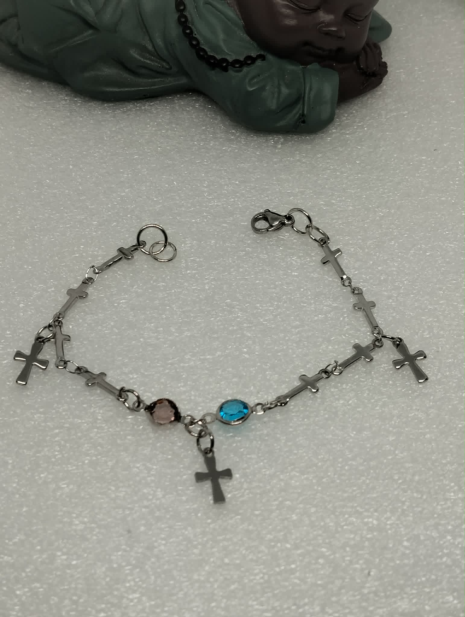 ✨ Bracelet de Cheville – Acier Inoxydable & Zircon