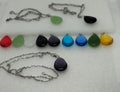 ✨💧 Collier Inoxydable avec Goutte en Verre – Couleur au Choix