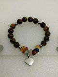 ✨🌈 Bracelet Œil de Tigre & 7 Chakras – Perles 8 mm