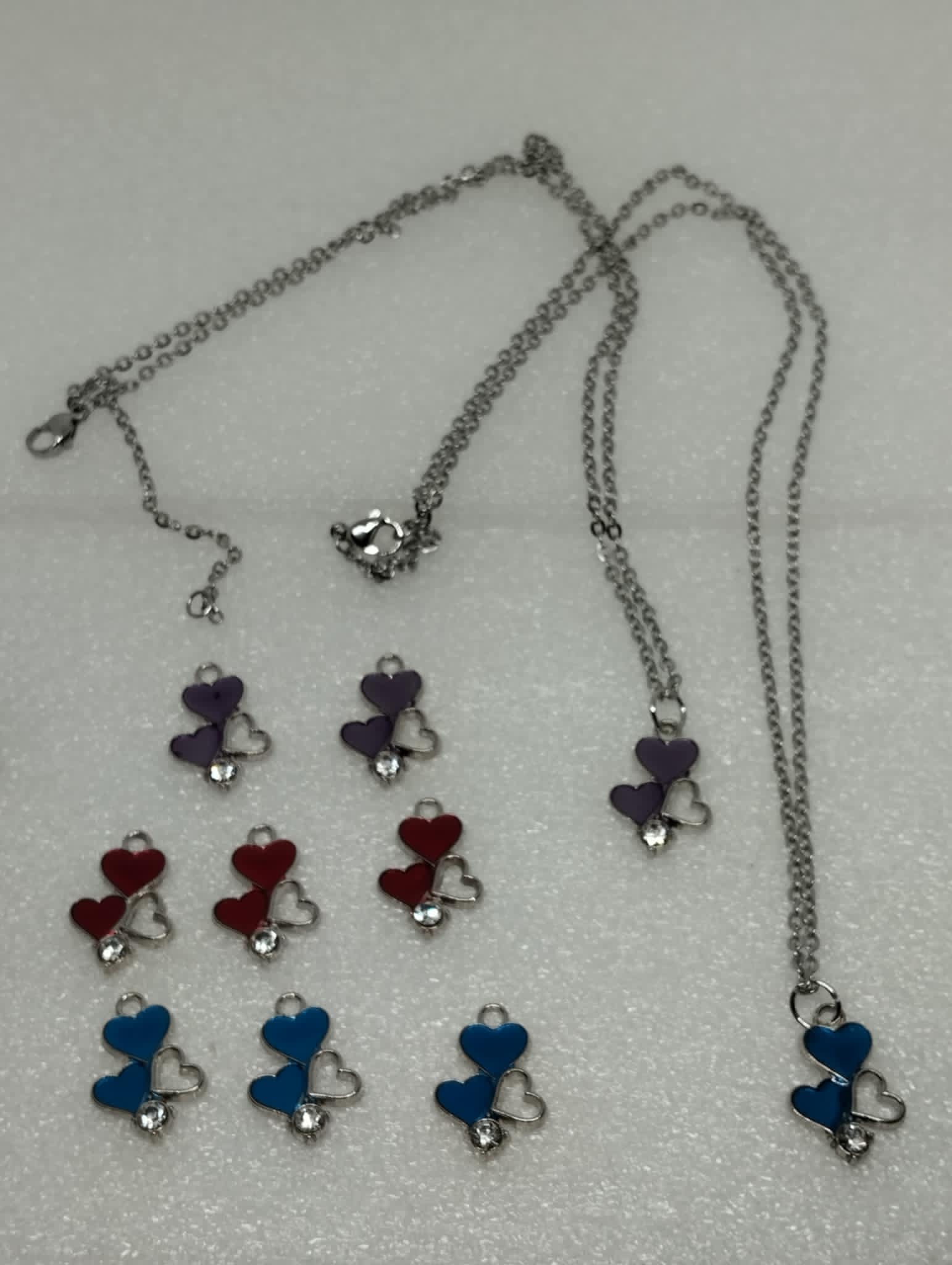 💖✨ Collier Trio Cœur Inoxydable