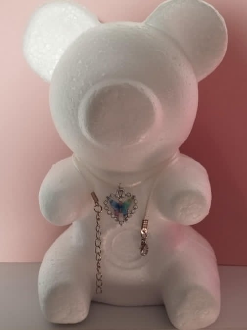 ✨💗 Collier Enfant – Cœur & Papillon